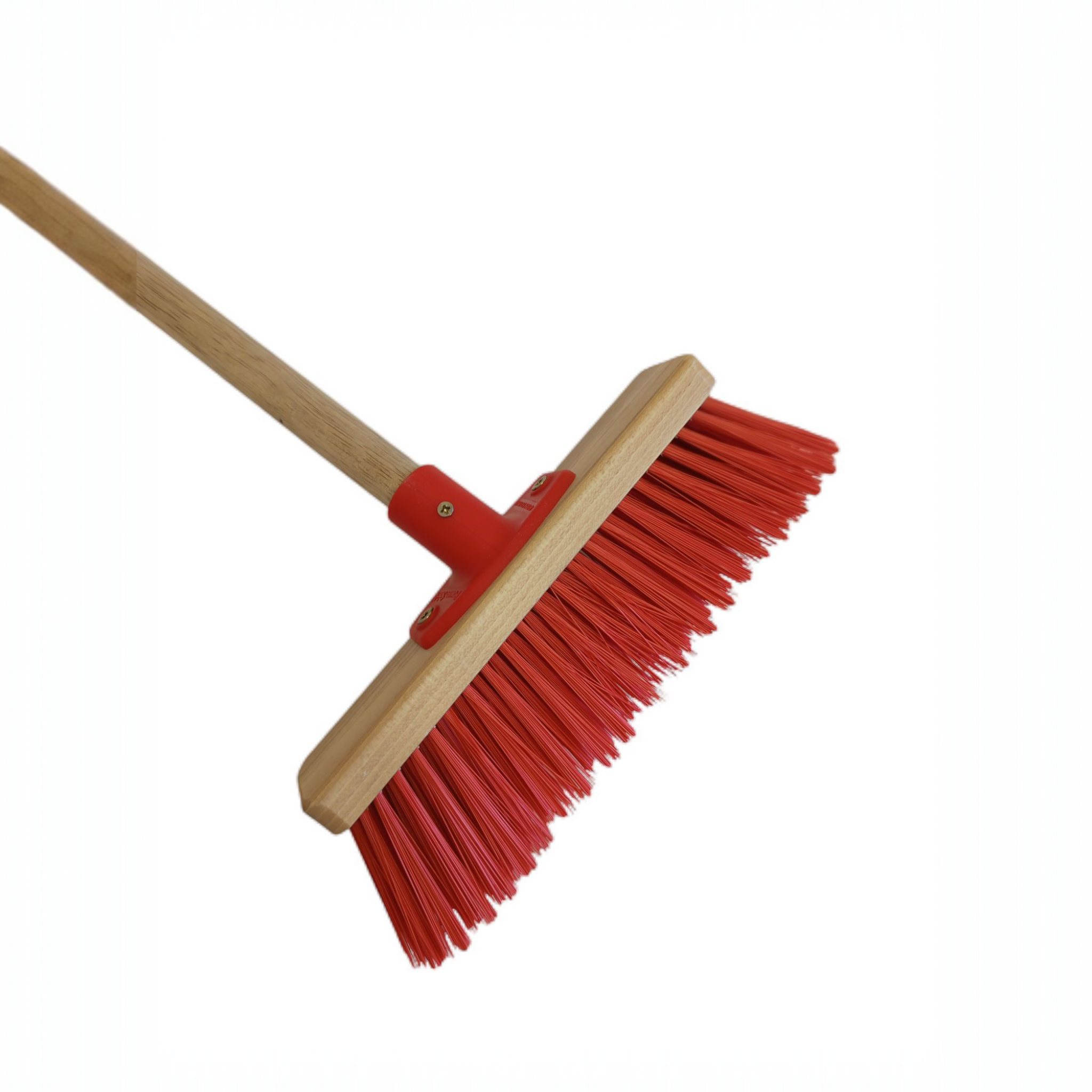 Kinderstraßenbesen mit Stielhalter rot