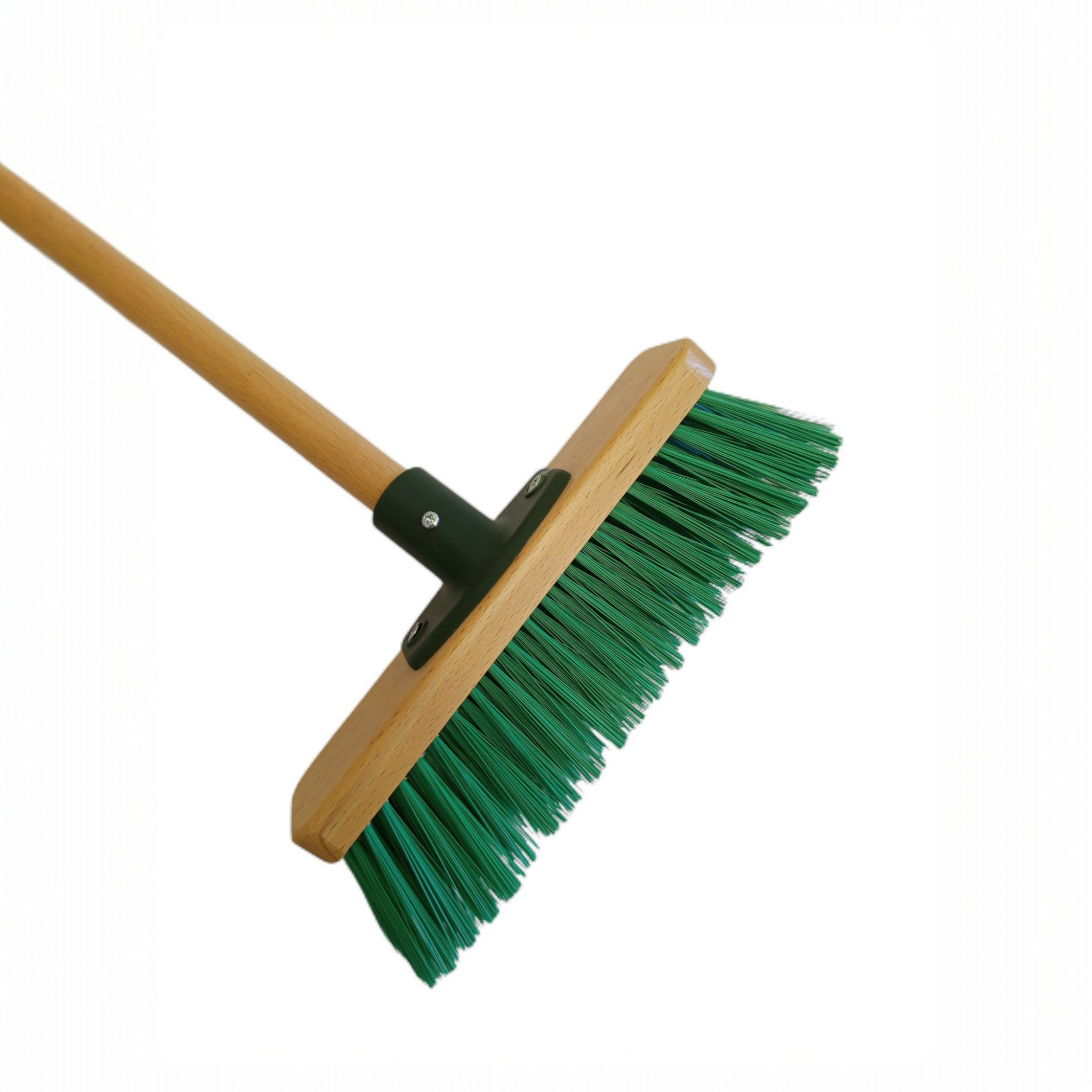 Kinderstraßenbesen mit Stielhalter grün