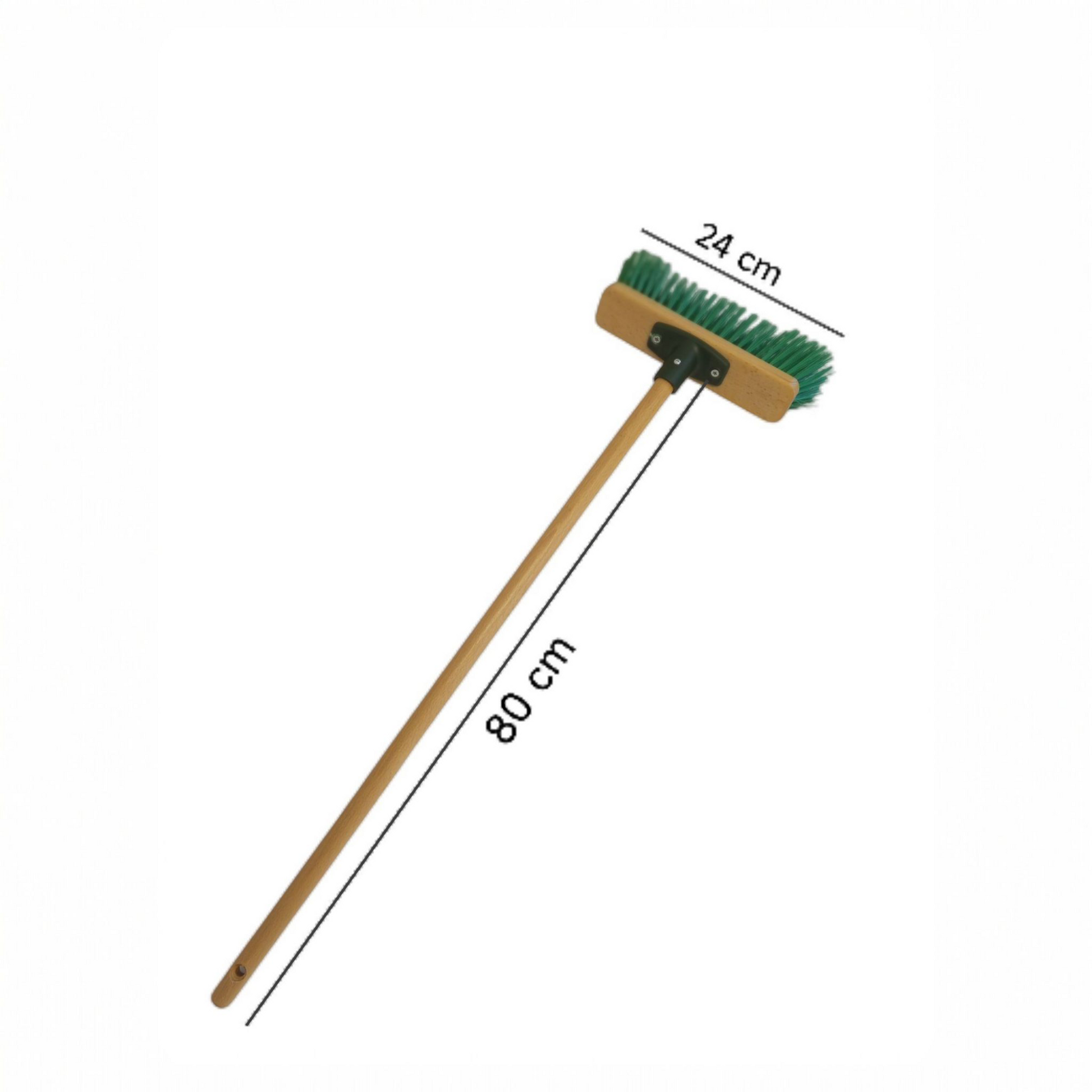 Kinderstraßenbesen mit Stielhalter grün
