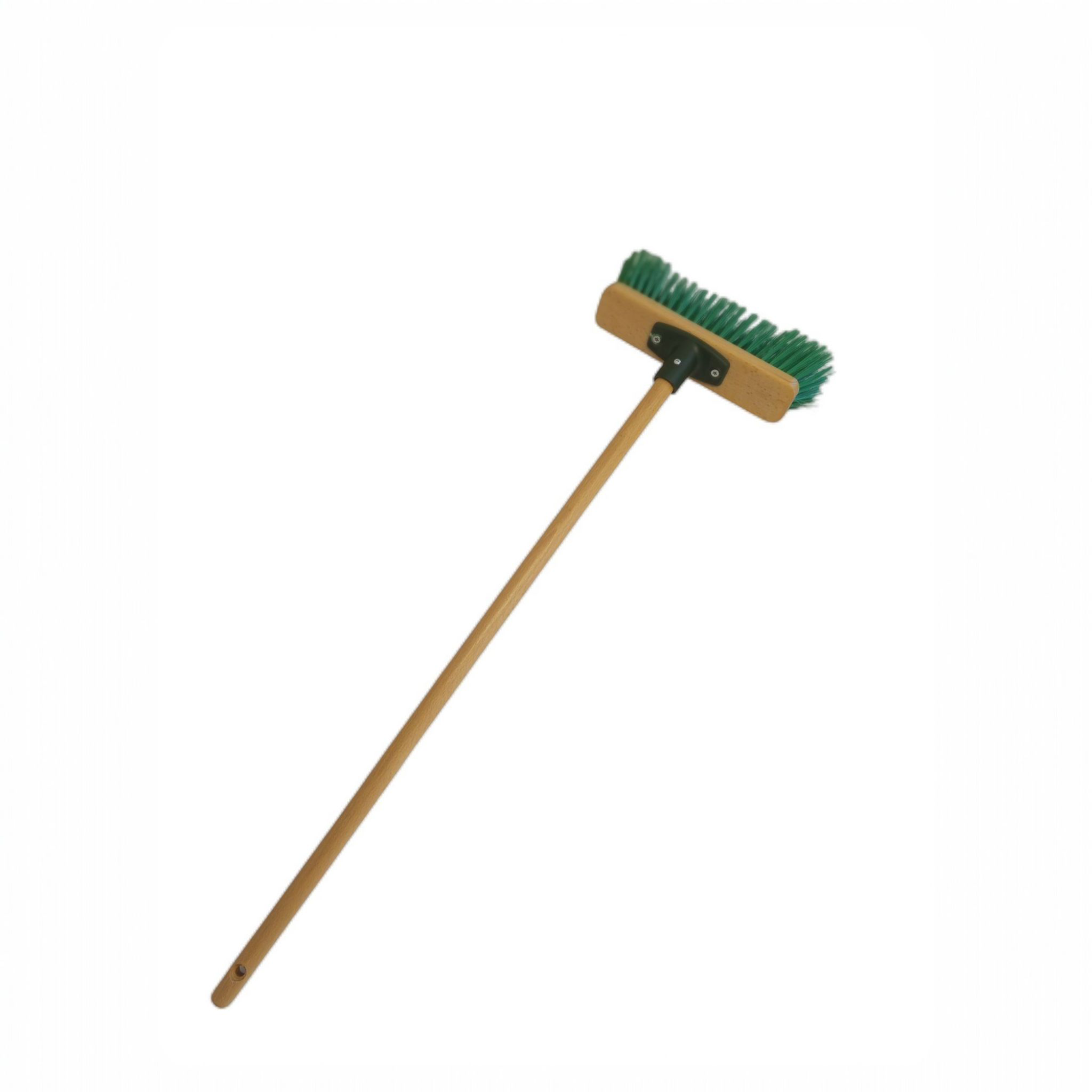 Kinderstraßenbesen mit Stielhalter grün
