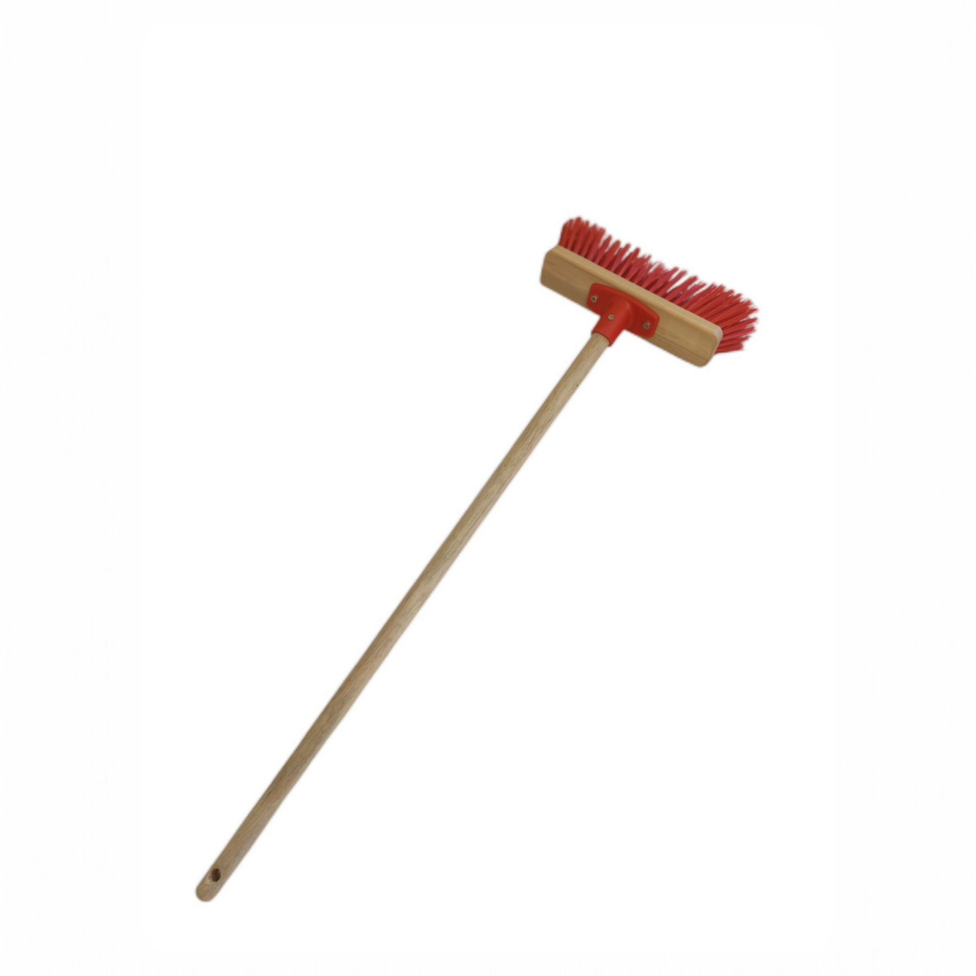 Kinderstraßenbesen mit Stielhalter rot